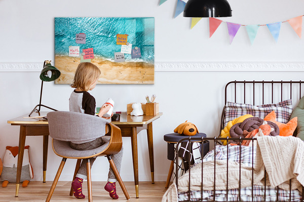 Magnettafel zum schreiben Eine stylische Tafel für Notizen und Fotos
