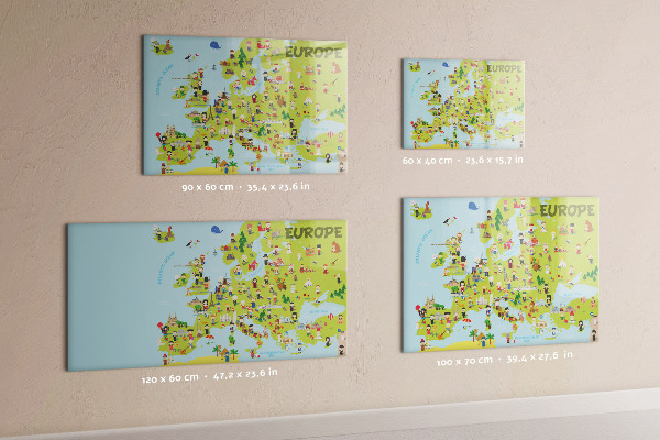 Magnettafel zum schreiben Interaktive Karte von Europa zum Markieren Ihrer Reisen