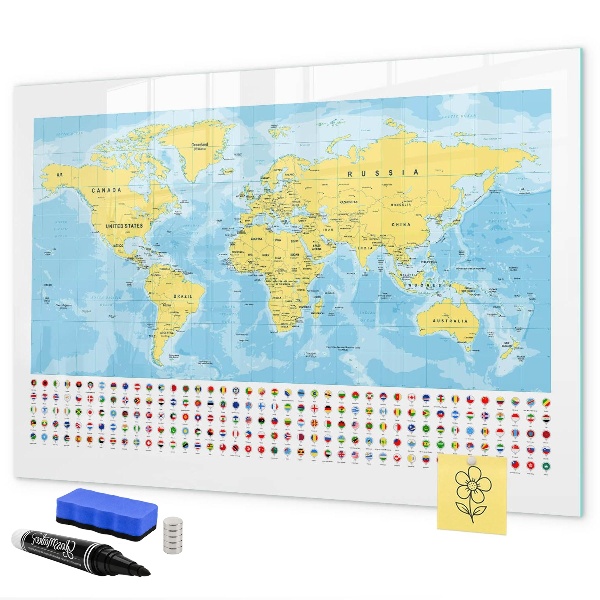 Schreib magnettafel Eine Weltkarte zur Personalisierung und für Erinnerungen