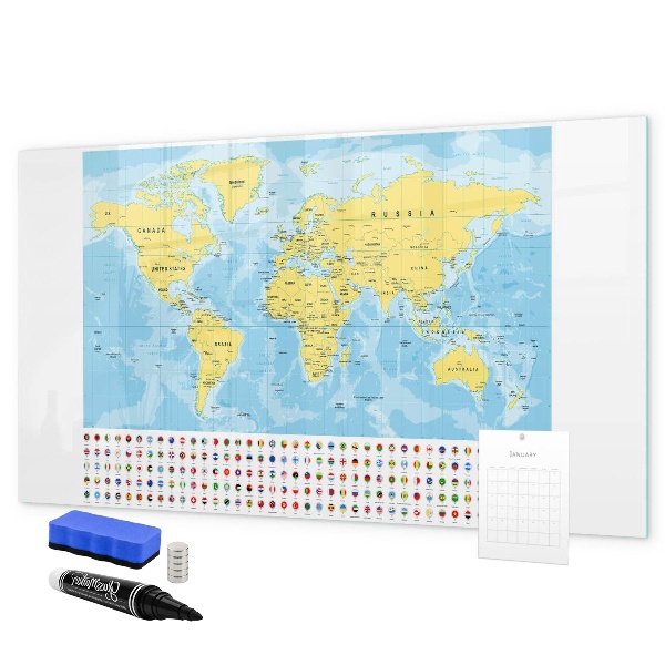 Schreib magnettafel Eine Weltkarte zur Personalisierung und für Erinnerungen