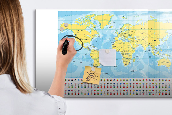 Schreib magnettafel Eine Weltkarte zur Personalisierung und für Erinnerungen