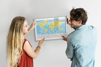 Schreib magnettafel Eine Weltkarte zur Personalisierung und für Erinnerungen