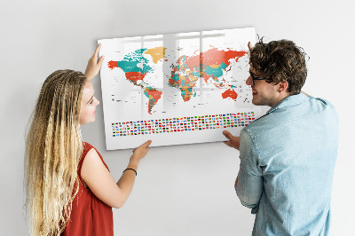 Magnettafel zum schreiben Interaktive Weltkarte mit Fotos