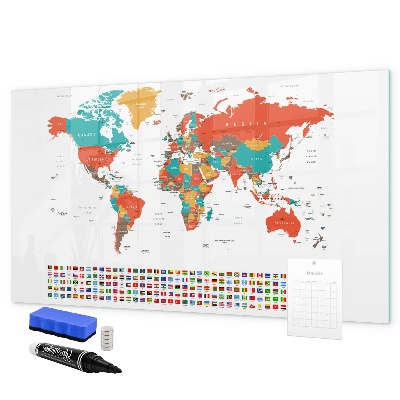 Magnettafel zum schreiben Interaktive Weltkarte mit Fotos