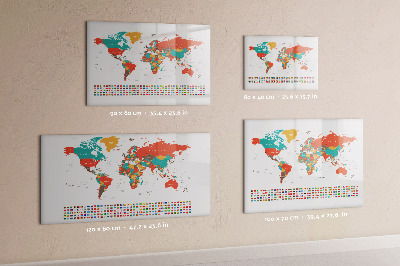 Magnettafel zum schreiben Interaktive Weltkarte mit Fotos