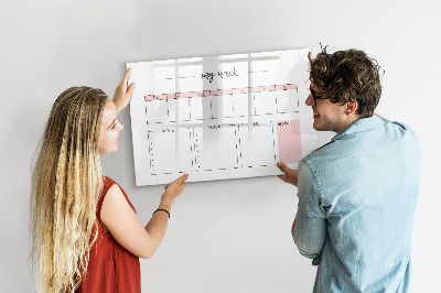 Schreib magnettafel Wochenplaner mit Platz für Fotos