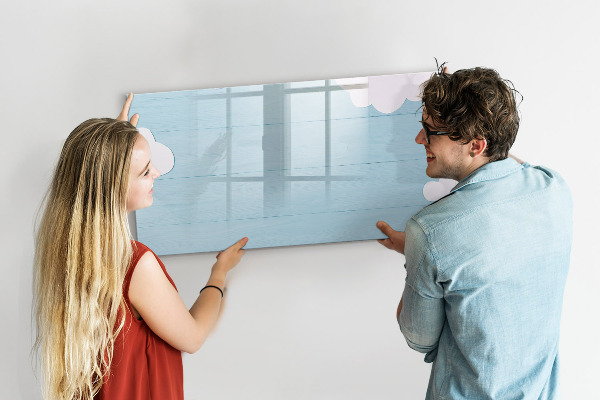 Schreib magnettafel Spaß mit Wolken und Fotos