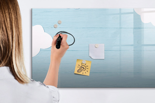 Schreib magnettafel Spaß mit Wolken und Fotos