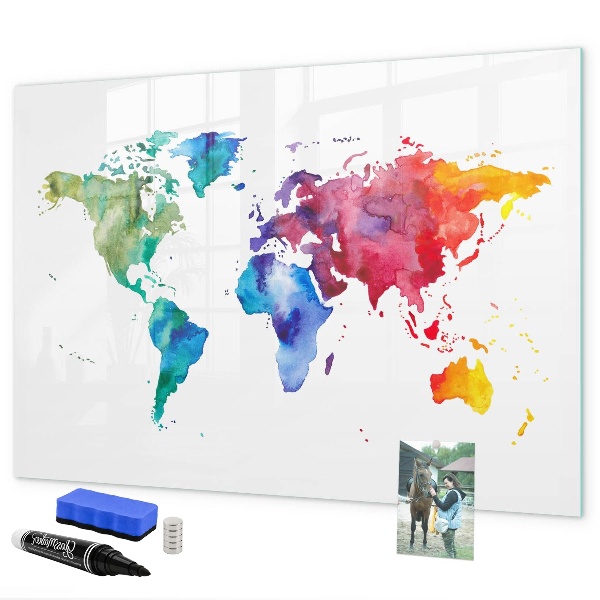 Schreib magnettafel Eine farbenfrohe Karte für Erinnerungen und Notizen