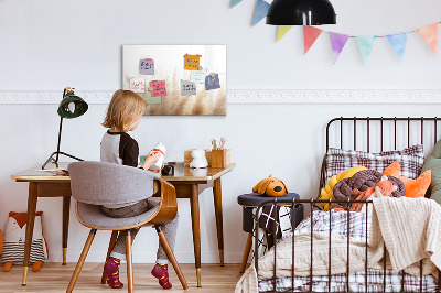 Magnettafel zum schreiben Moderne Pinnwand für Fotos und Notizen