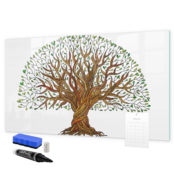 Schreib magnettafel Erinnerungsbaum mit Magneten und Stift