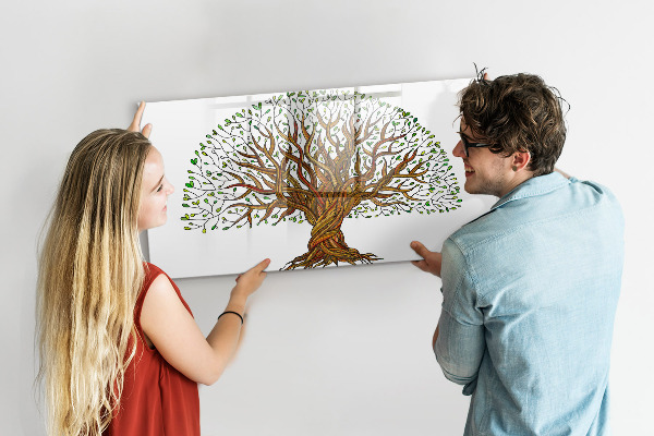 Schreib magnettafel Erinnerungsbaum mit Magneten und Stift