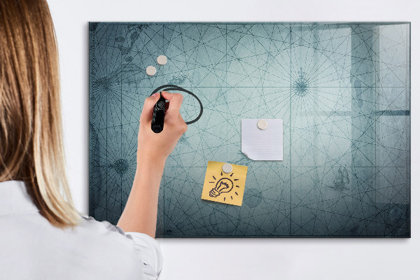 Schreib magnettafel Eine stylische Tafel für Notizen und Fotos