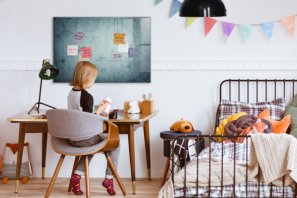 Schreib magnettafel Eine stylische Tafel für Notizen und Fotos