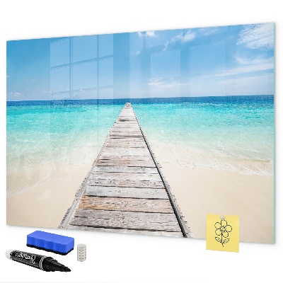 Magnettafel zum schreiben Ein Strand voller Erinnerungen und Fotos