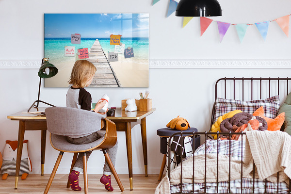 Magnettafel zum schreiben Ein Strand voller Erinnerungen und Fotos
