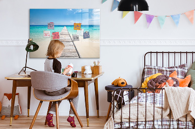 Magnettafel zum schreiben Ein Strand voller Erinnerungen und Fotos