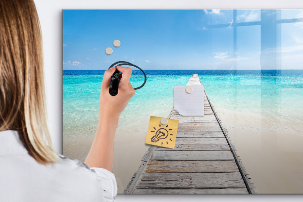Magnettafel zum schreiben Ein Strand voller Erinnerungen und Fotos