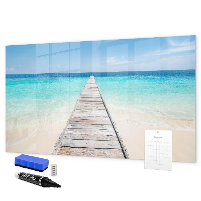 Magnettafel zum schreiben Ein Strand voller Erinnerungen und Fotos