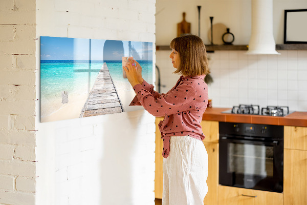 Magnettafel zum schreiben Ein Strand voller Erinnerungen und Fotos