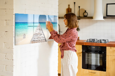 Magnettafel zum schreiben Ein Strand voller Erinnerungen und Fotos
