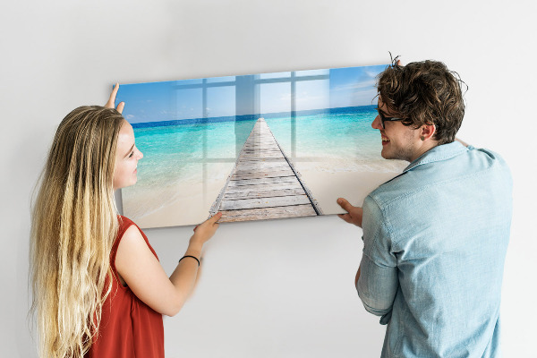 Magnettafel zum schreiben Ein Strand voller Erinnerungen und Fotos