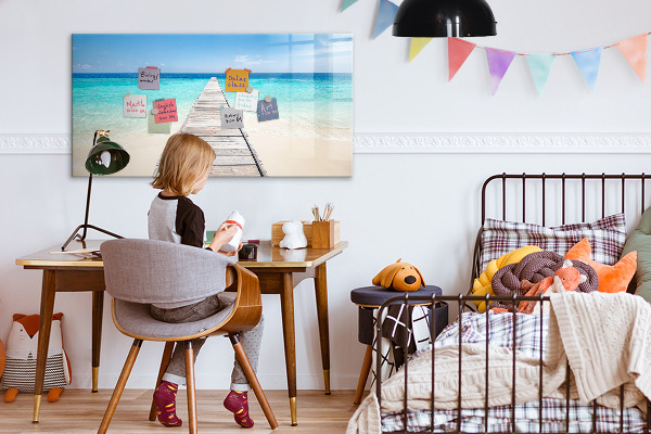 Magnettafel zum schreiben Ein Strand voller Erinnerungen und Fotos