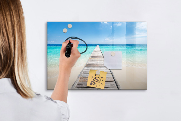 Magnettafel zum schreiben Ein Strand voller Erinnerungen und Fotos