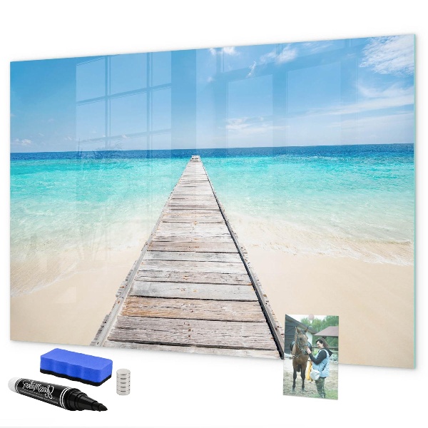 Magnettafel zum schreiben Ein Strand voller Erinnerungen und Fotos
