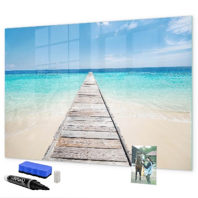 Magnettafel zum schreiben Ein Strand voller Erinnerungen und Fotos