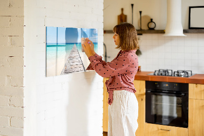 Magnettafel zum schreiben Ein Strand voller Erinnerungen und Fotos