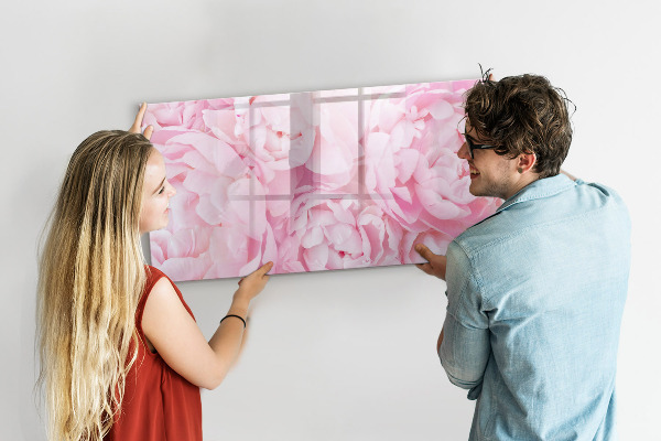 Schreib magnettafel Blumenmotiv mit Platz für Fotos