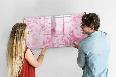 Schreib magnettafel Blumenmotiv mit Platz für Fotos