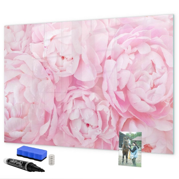 Schreib magnettafel Blumenmotiv mit Platz für Fotos