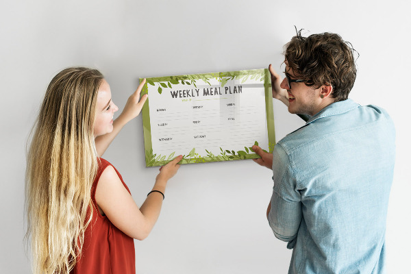 Schreib magnettafel Speiseplan für die Woche