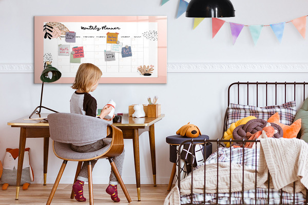 Magnettafel zum schreiben Monatsplaner mit Platz für Fotos