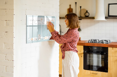 Magnettafel zum schreiben Wochenplaner mit Platz für Fotos