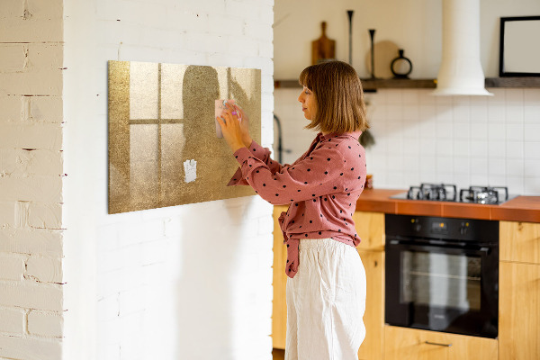 Schreib magnettafel Goldene Tafel für Notizen und Fotos