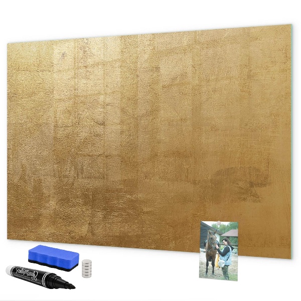 Schreib magnettafel Goldene Tafel für Notizen und Fotos