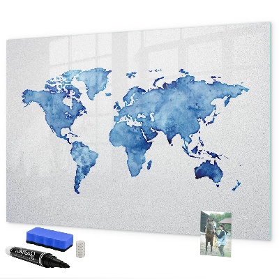 Magnettafel zum schreiben Eine Weltkarte mit persönlichen Erinnerungen