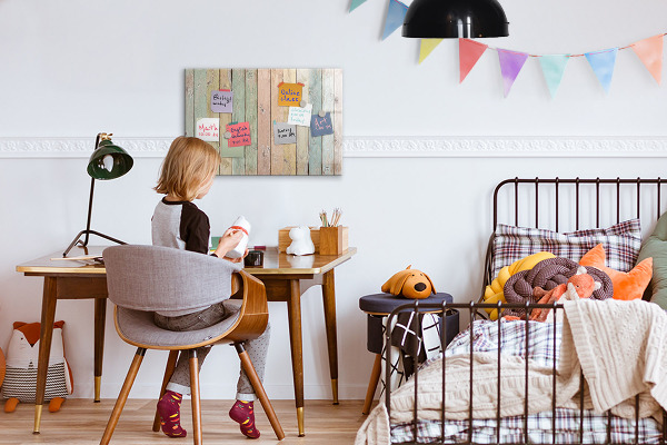 Magnettafel zum schreiben Eine farbenfrohe Tafel für Fotos und Notizen