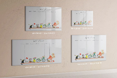 Schreib magnettafel Wochenplaner mit Fotos und Notizen