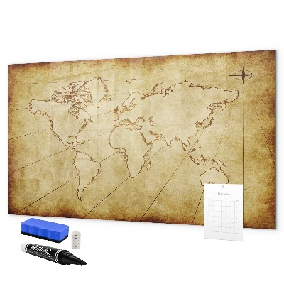 Magnettafel zum schreiben Eine Weltkarte mit persönlichen Erinnerungen