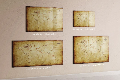 Magnettafel zum schreiben Eine Weltkarte mit persönlichen Erinnerungen