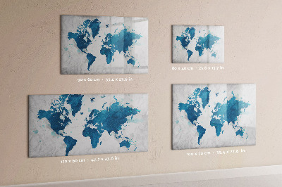 Magnettafel zum schreiben Weltkarte mit persönlichen Fotos