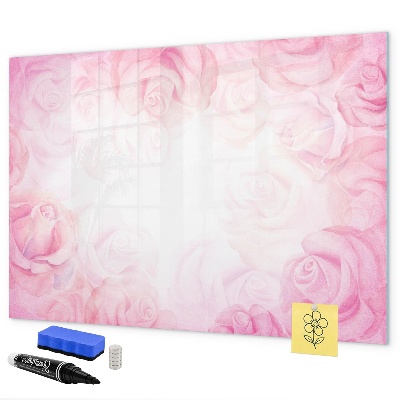 Magnettafel zum schreiben Rosa Tafel für Fotos und Notizen