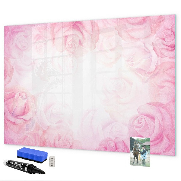 Magnettafel zum schreiben Rosa Tafel für Fotos und Notizen