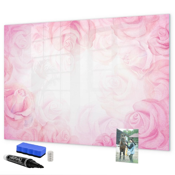 Magnettafel zum schreiben Rosa Tafel für Fotos und Notizen