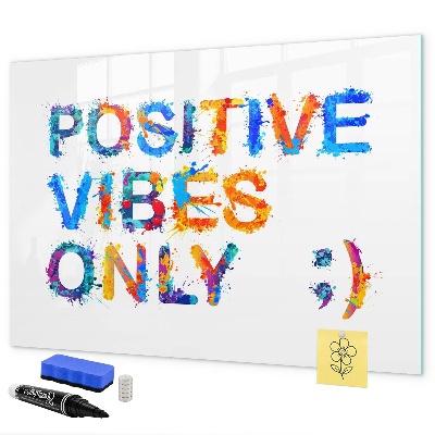 Magnettafel zum schreiben Positive Stimmung in einem farbenfrohen Stil