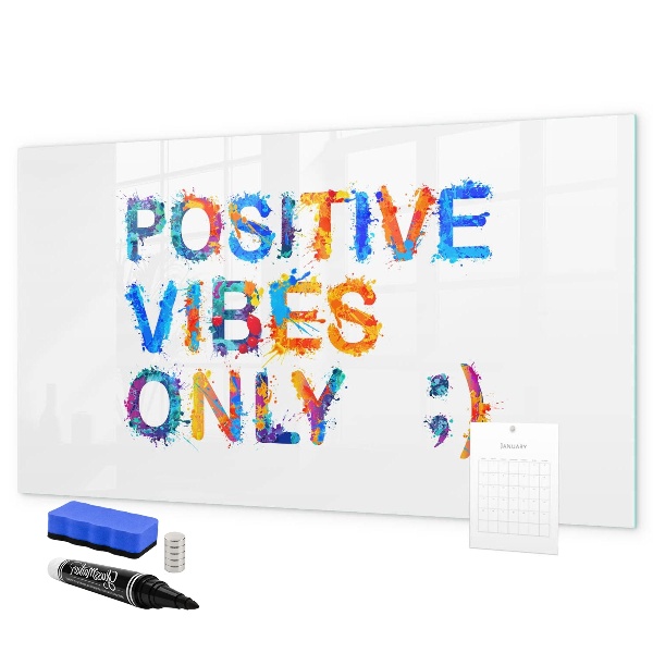 Magnettafel zum schreiben Positive Stimmung in einem farbenfrohen Stil